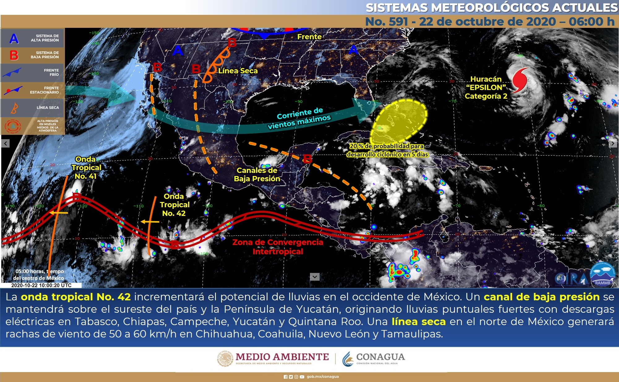 Pronóstico meteorológico general de este día