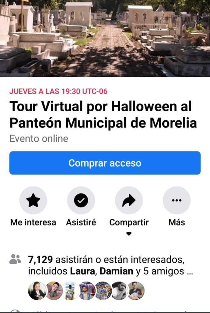 Para Halloween recorrido virtual en panteón