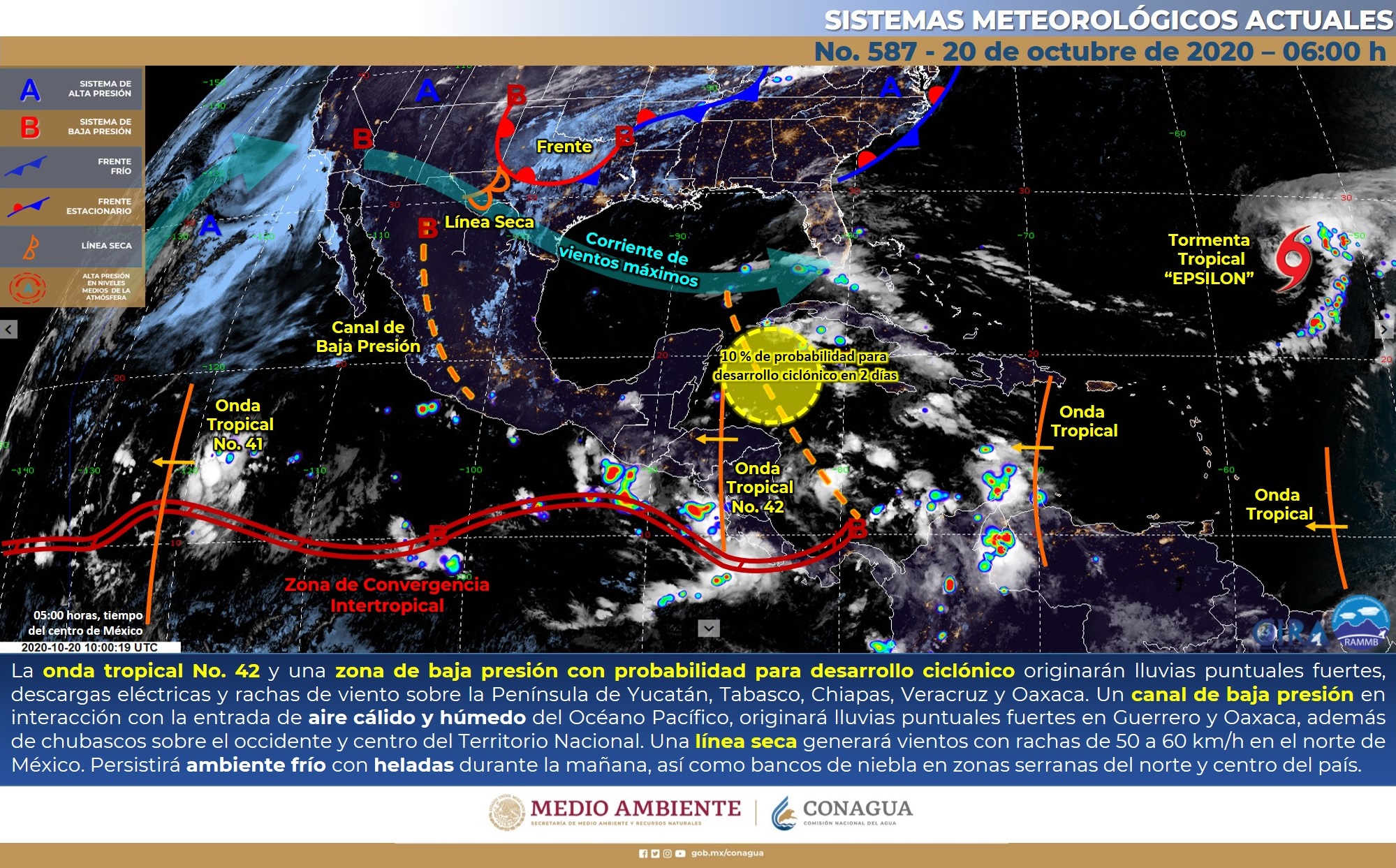 pronóstico meteorológico para hoy