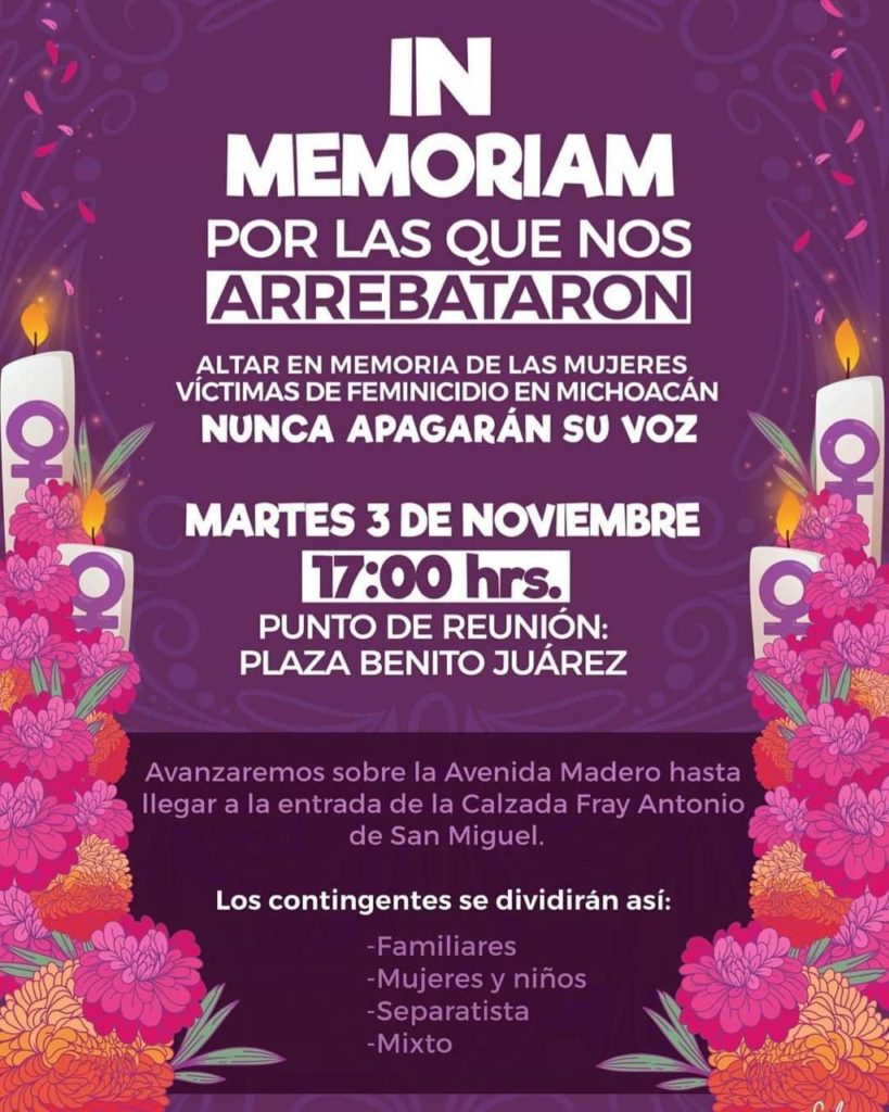 Marcharán en memoria de víctimas de feminicidio