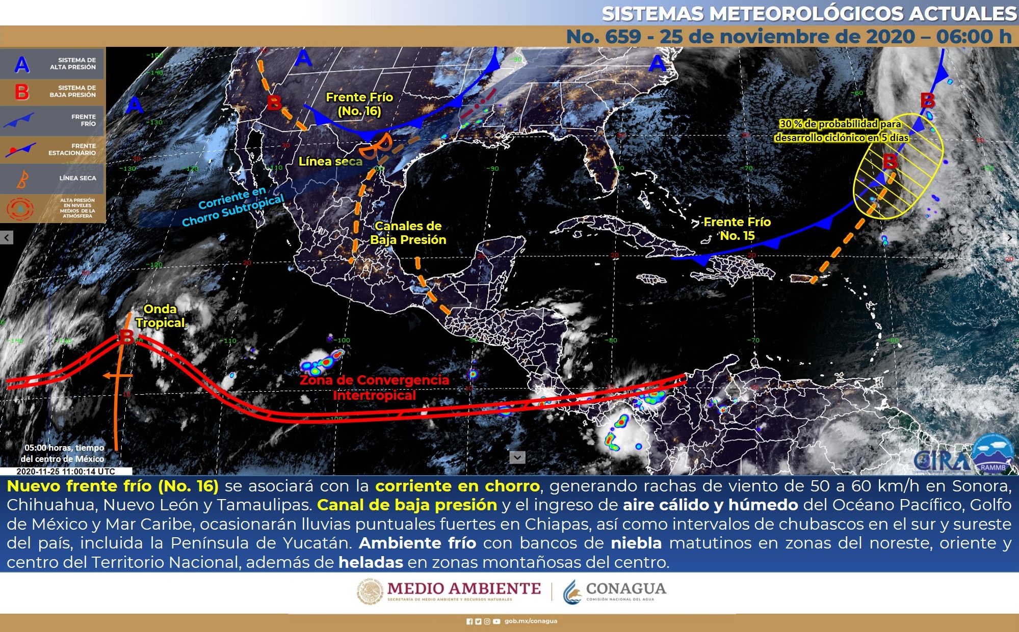 Pronóstico del clima para hoy miércoles