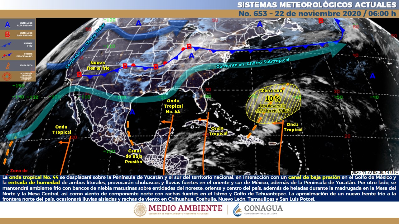 Pronóstico del meteorológico de hoy