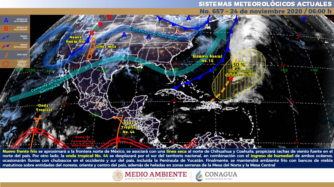 Pronóstico del meteorológico para hoy