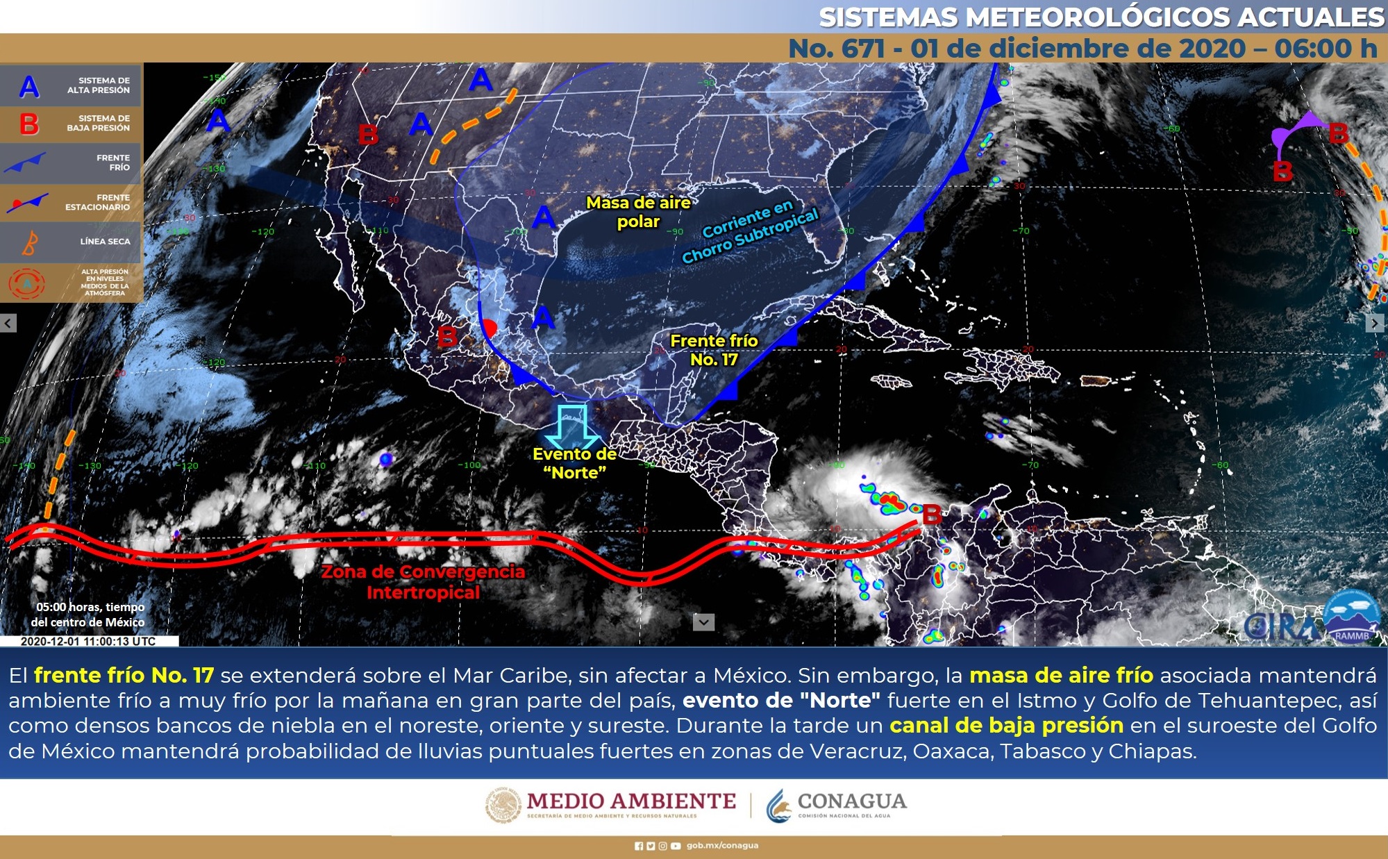 El estado del meteorológico para hoy