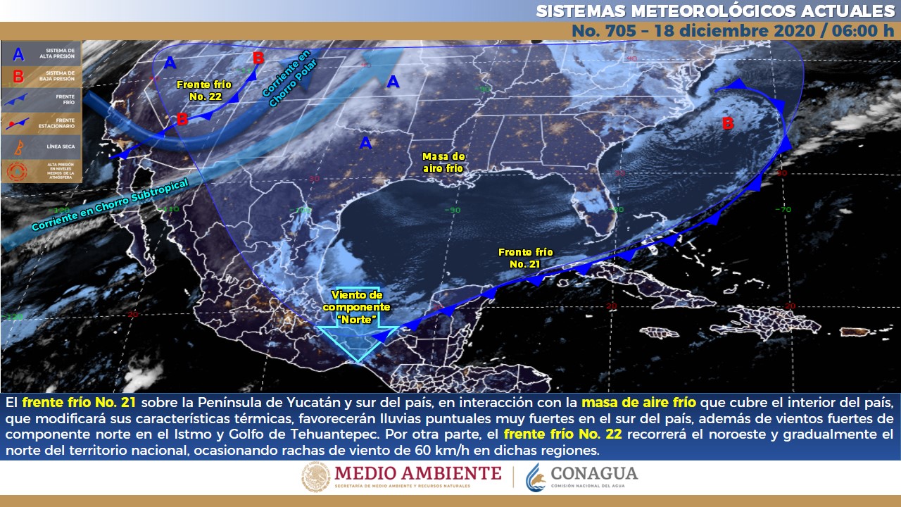 El estado meteorológico de hoy