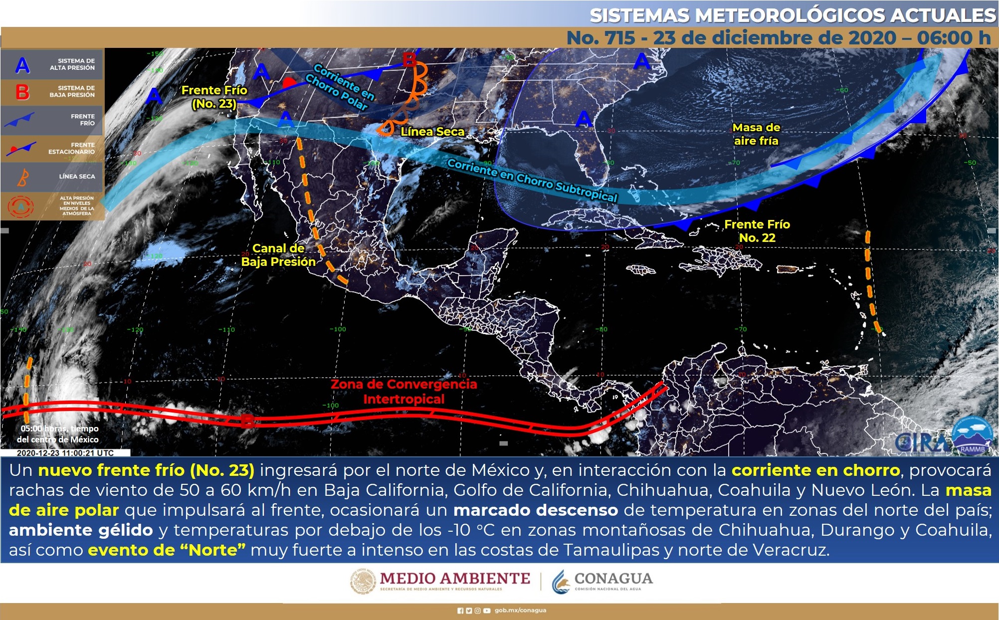 Estado del clima para este miércoles