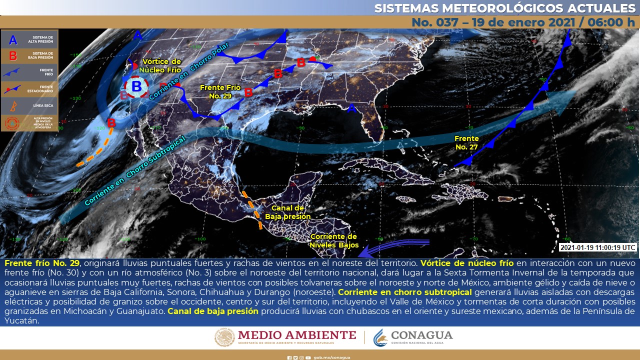 Clima general para el día de hoy