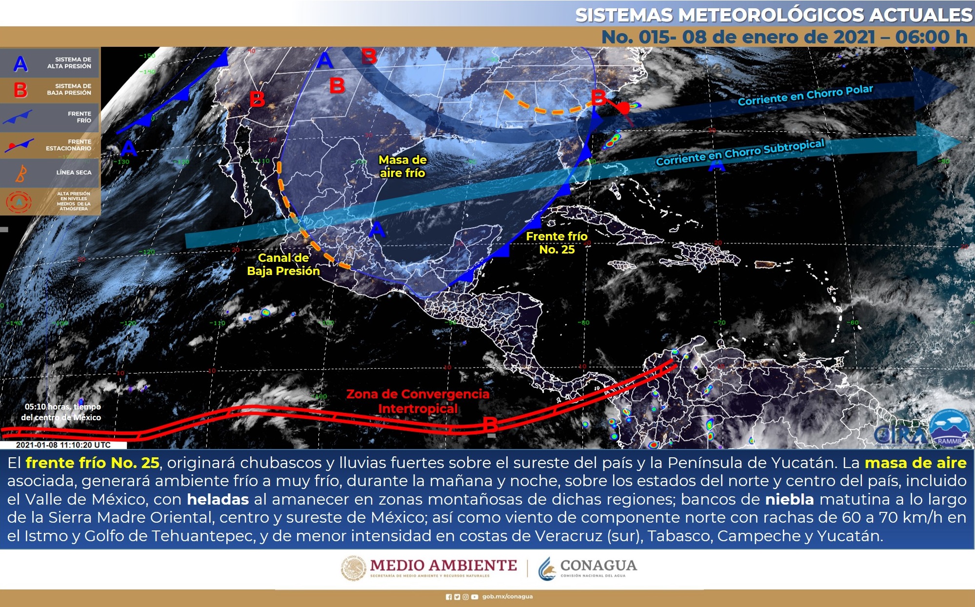 Pronóstico meteorológico de este viernes