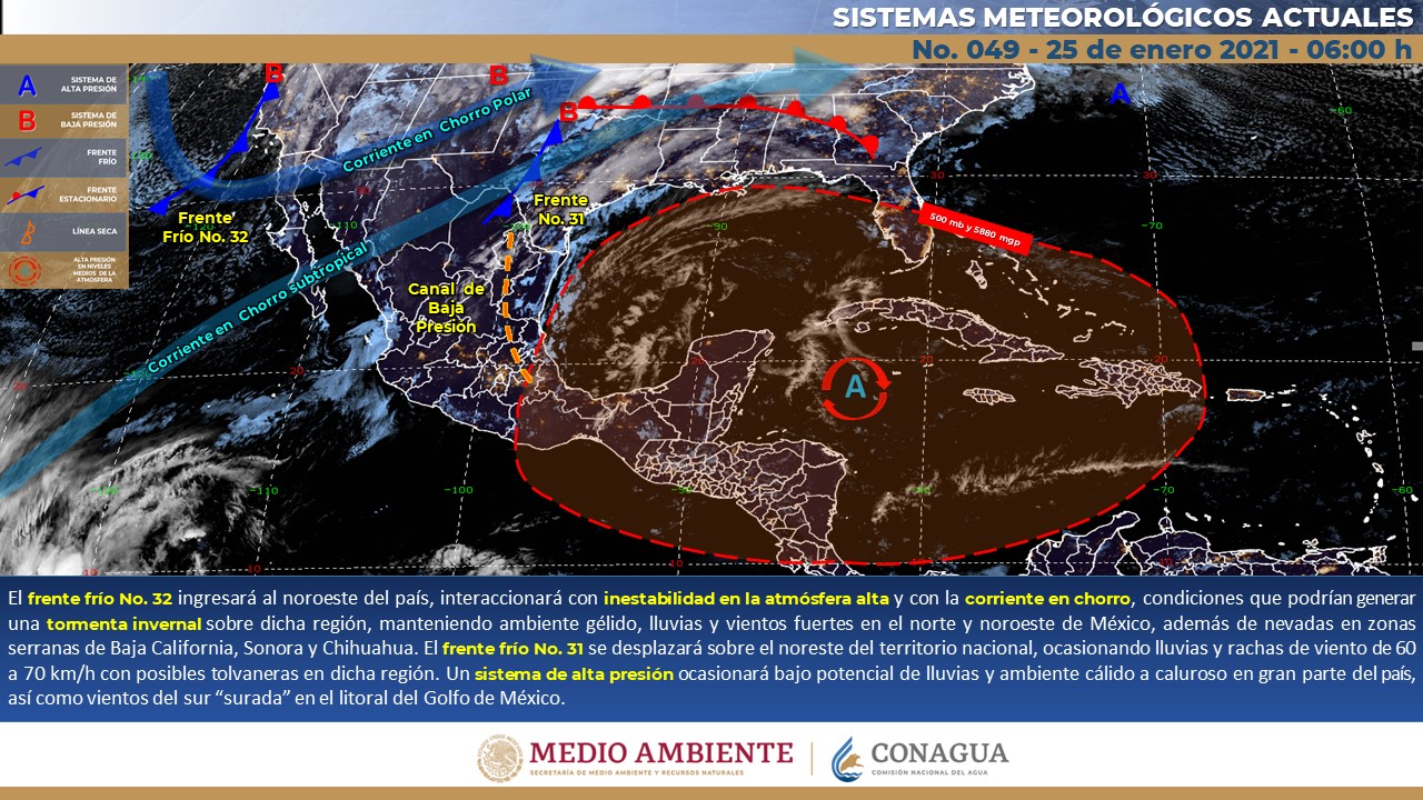 Pronóstico meteorológico para este lunes