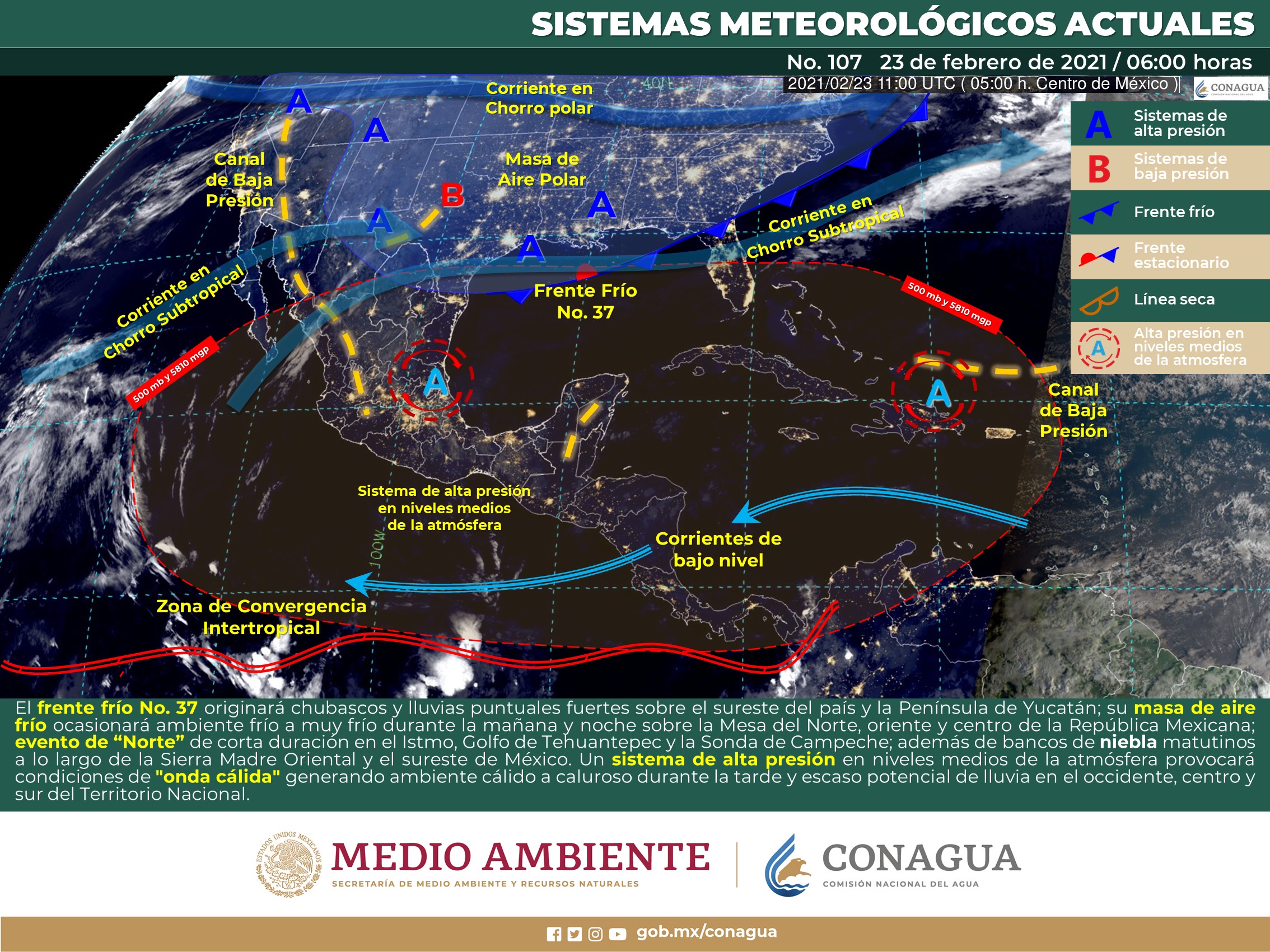 Pronóstico de este martes del meteorológico