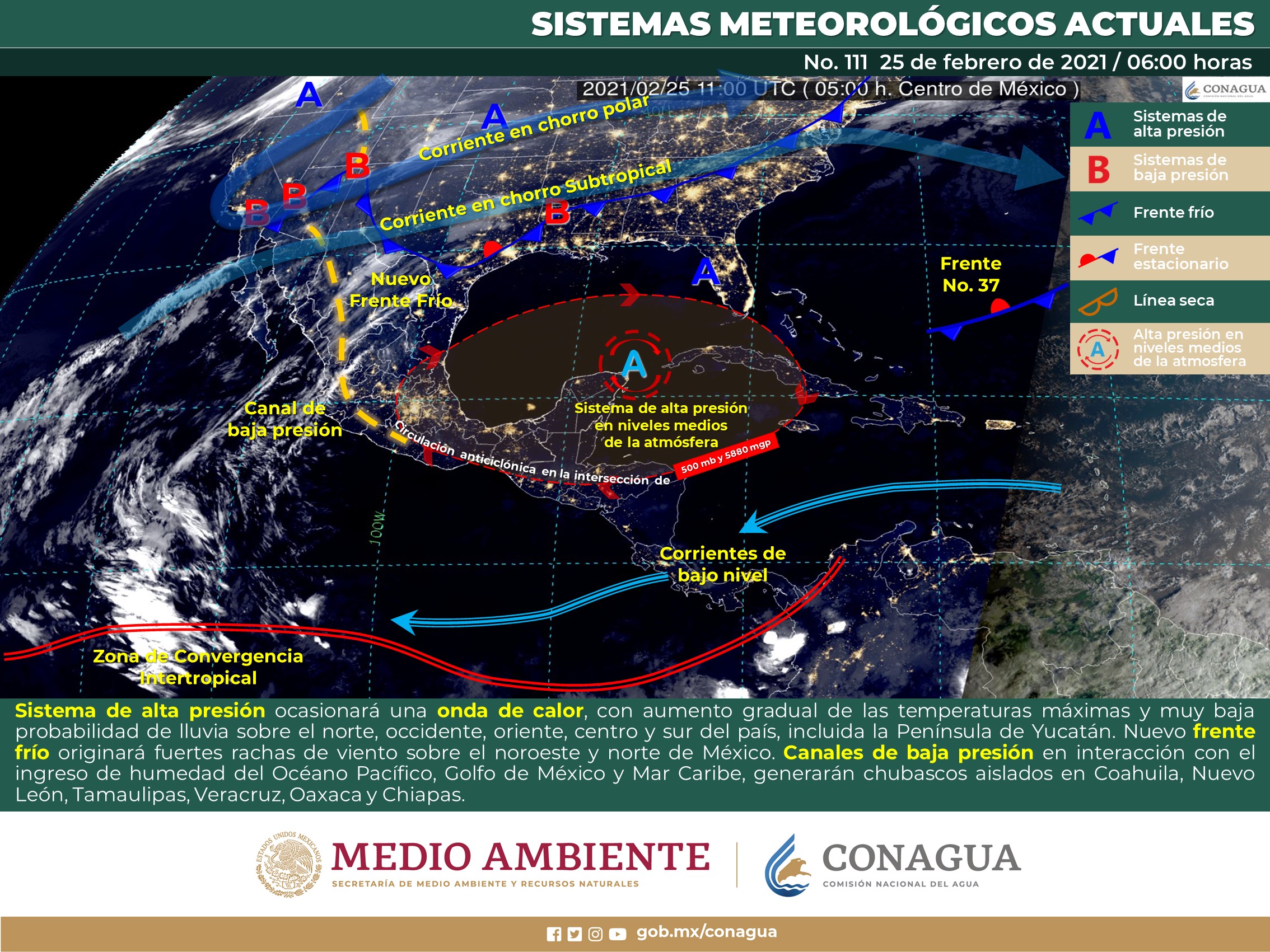 Pronóstico del clima para hoy jueves