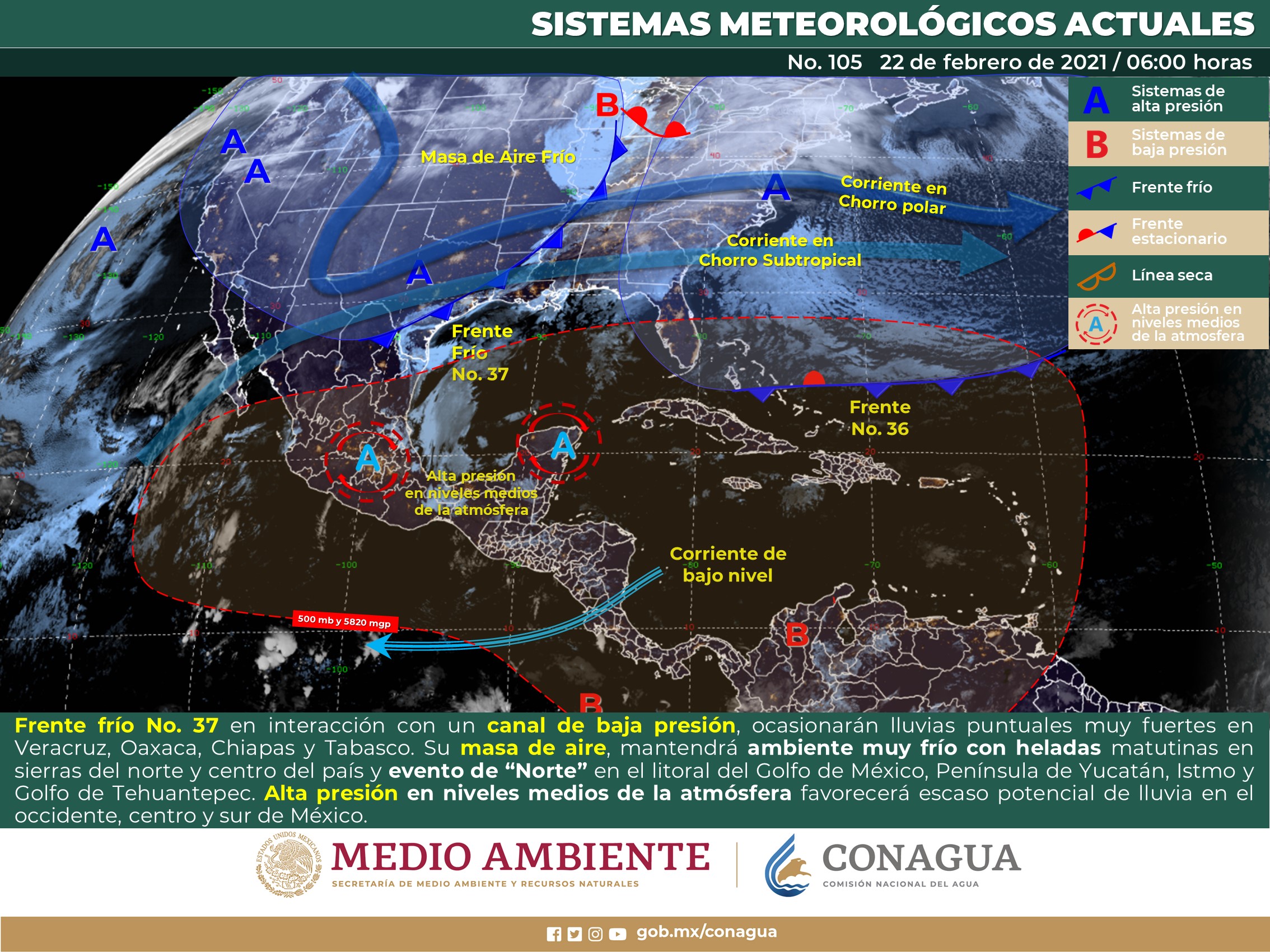 Reporte del pronóstico meteorológico de hoy