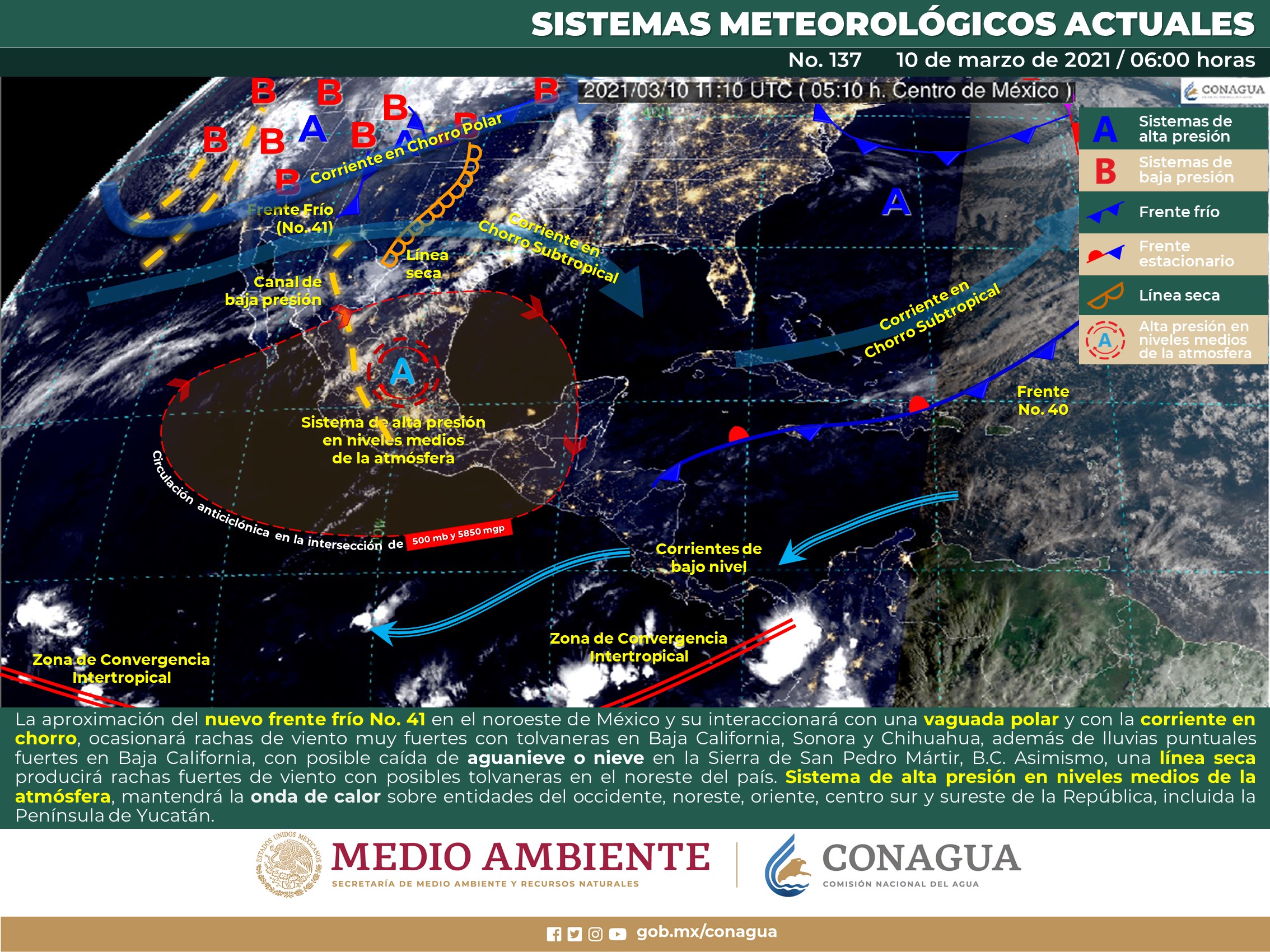 Pronóstico del clima para hoy miércoles