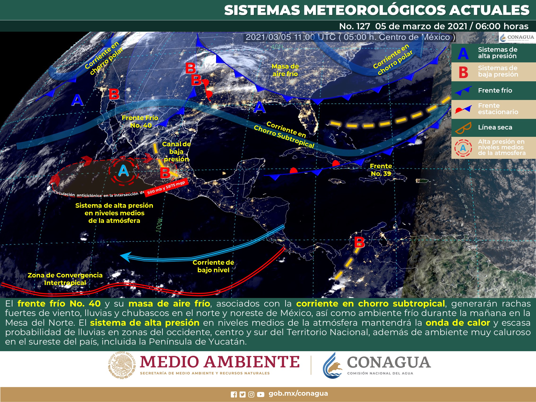 Pronóstico meteorológico de este día