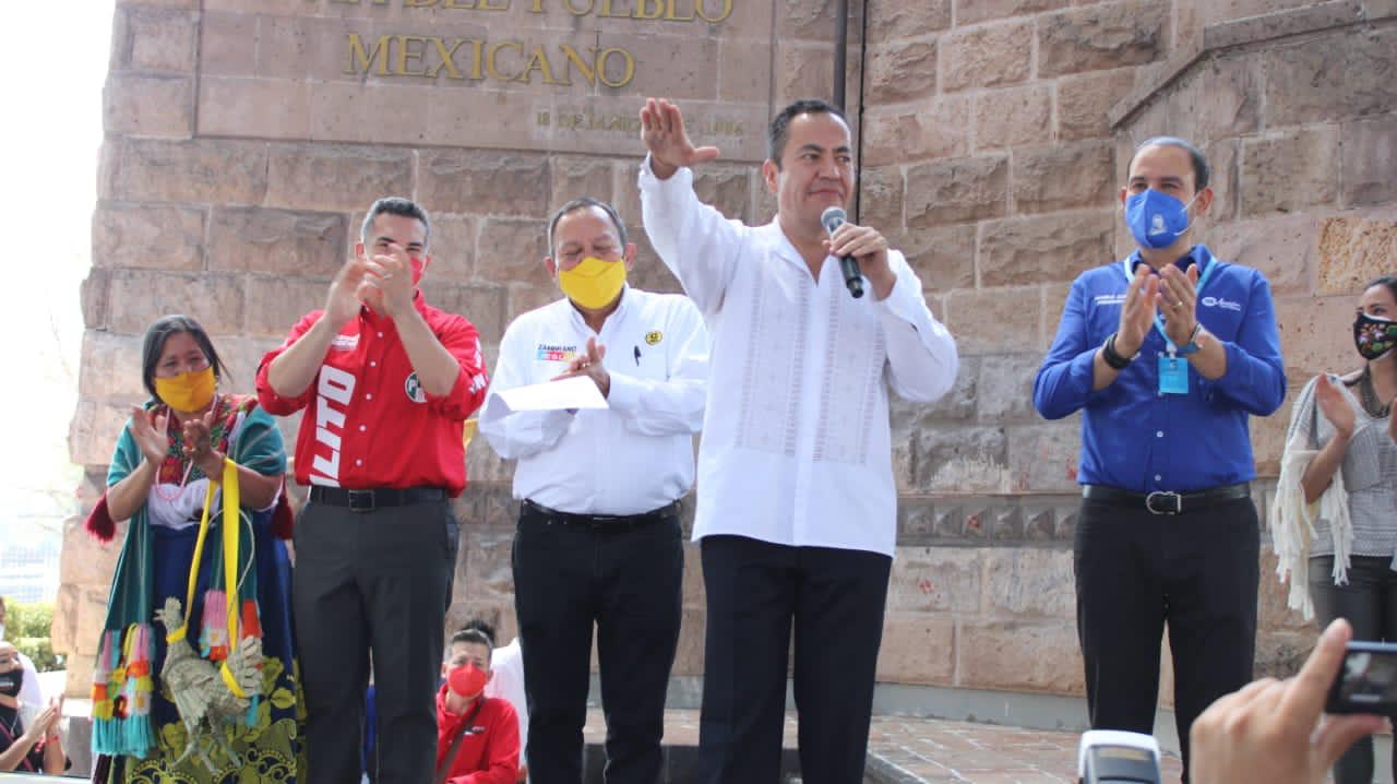 Protesta Carlos Herrera por alianza "Equipo por Michoacán"