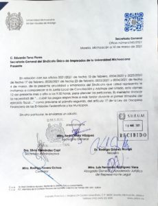 sindicato de la USMNH tendrá que comparecer