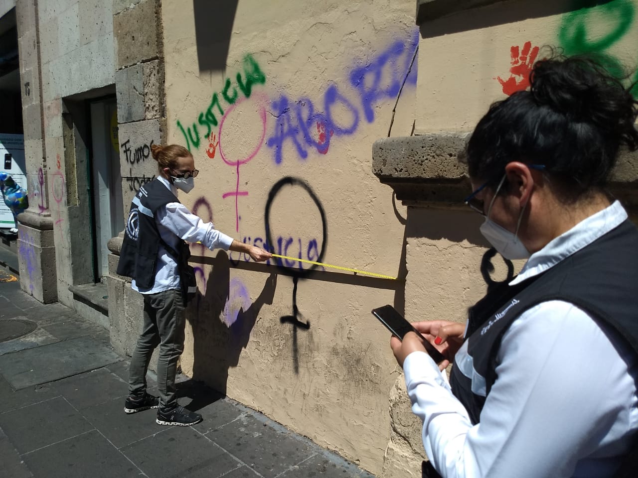 se retirarán pintas en Avenida Madero