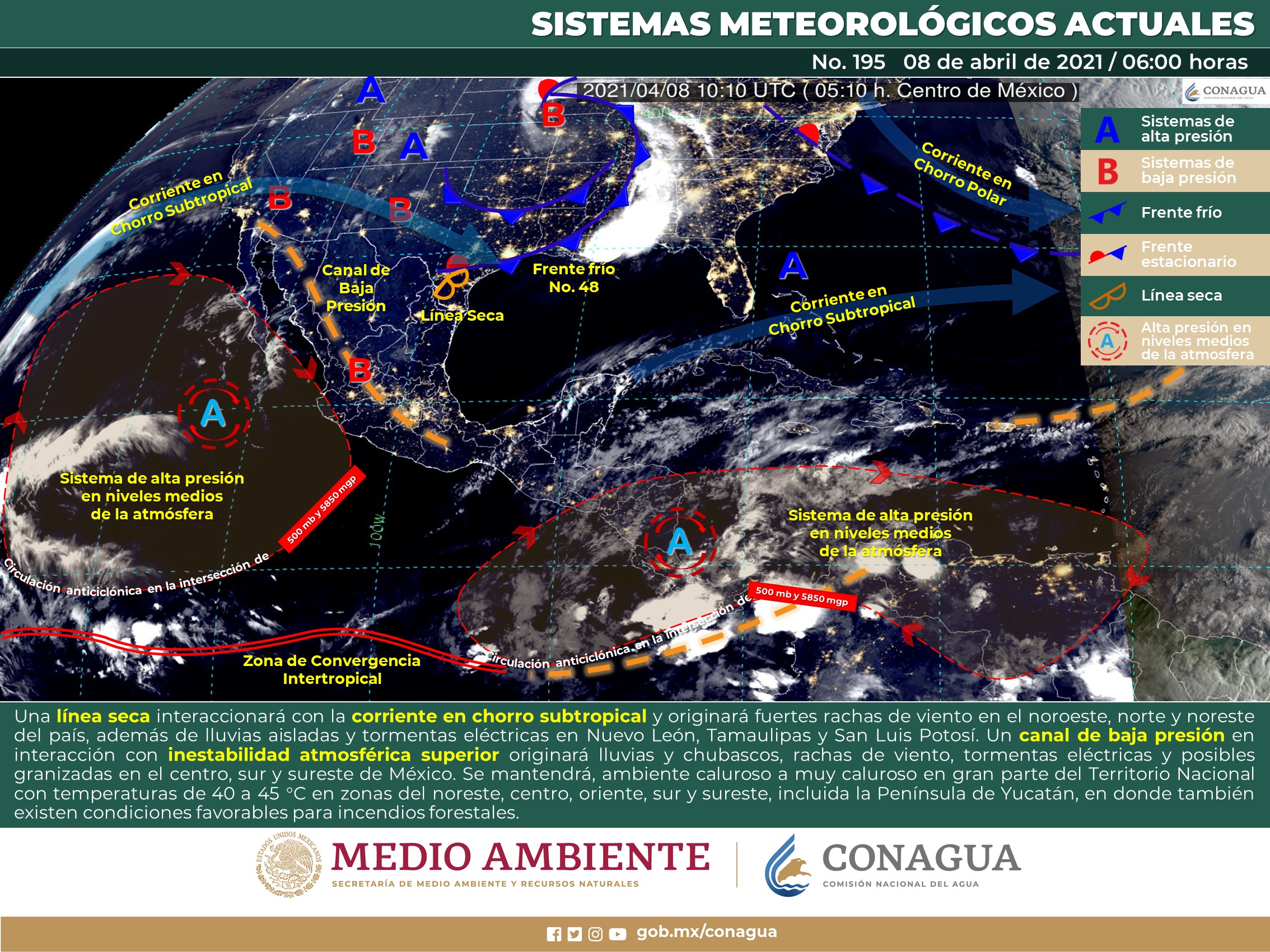 Clima para el día de hoy jueves