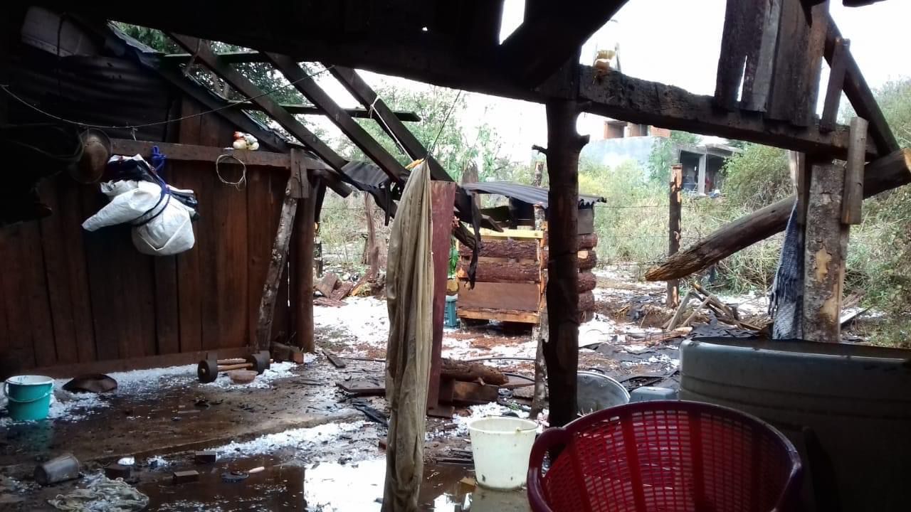 37 viviendas dañas en Ichaqueo, tras tromba de ayer
