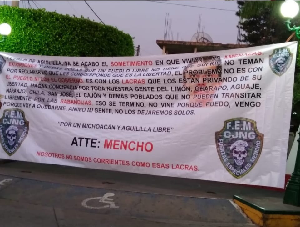 Con narcomanta, CJNG amenaza con ataque a la LNFM