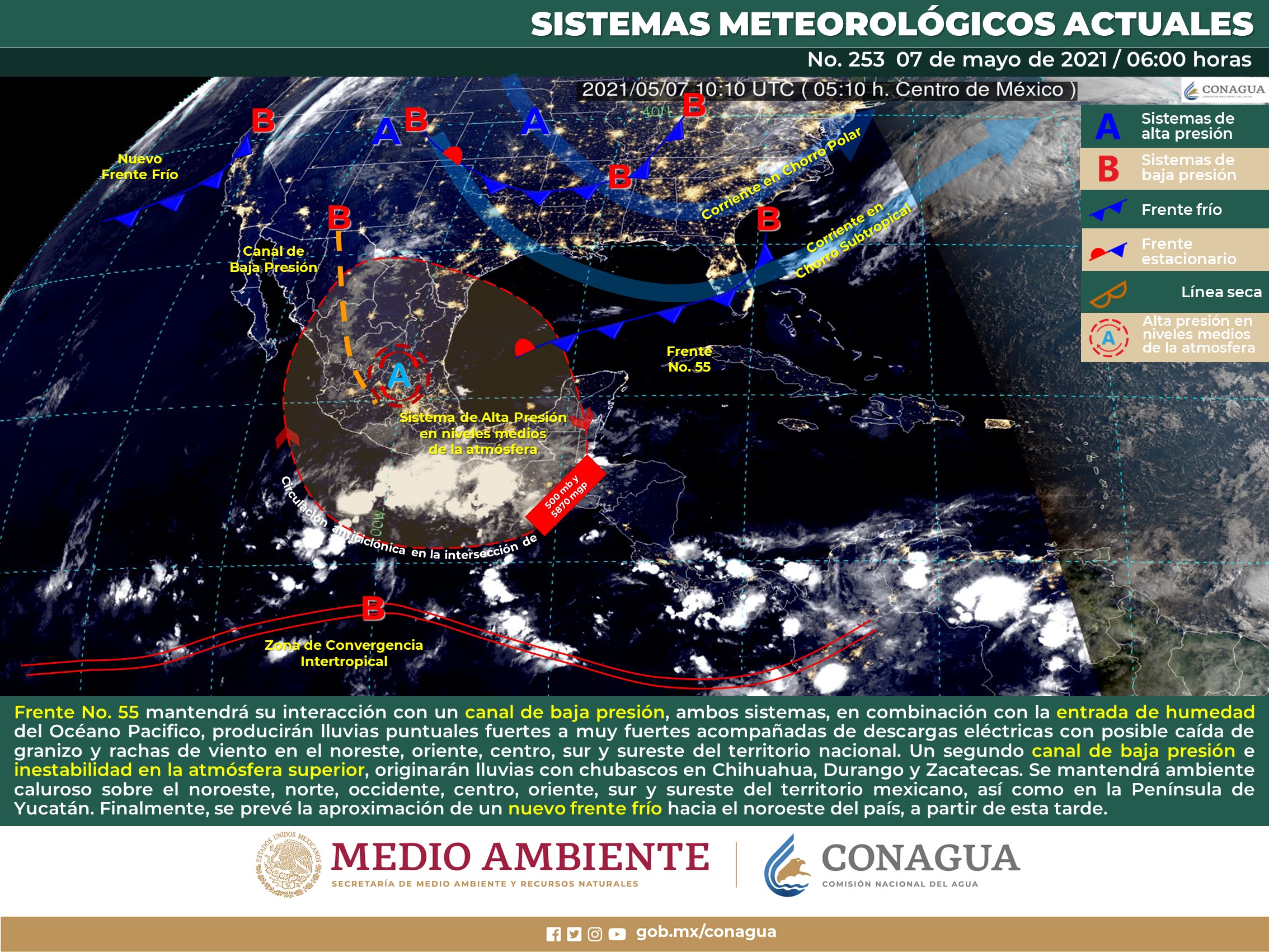 El pronóstico del meteorológico para hoy