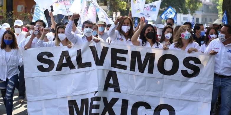 Encabeza Margarita Zavala junto a otras candidatas marcha para "salvar a México"
