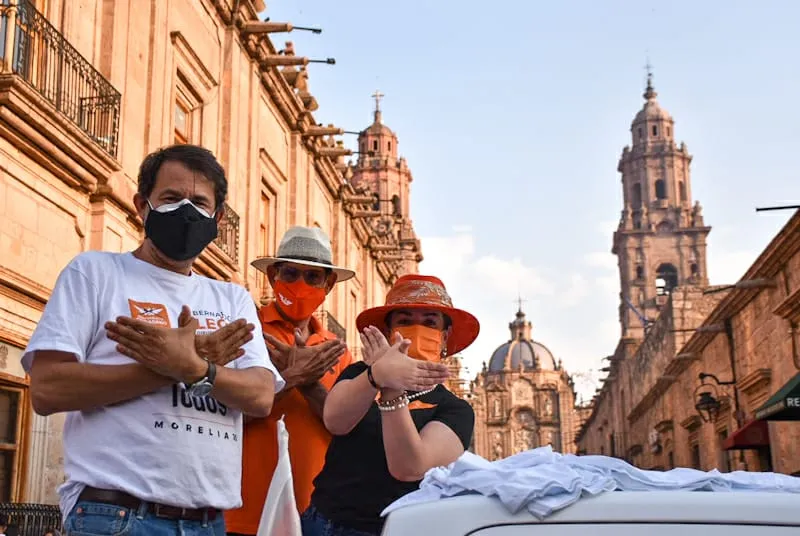 Encabeza Mercedes Calderón la Ruta Naranja en la capital michoacana