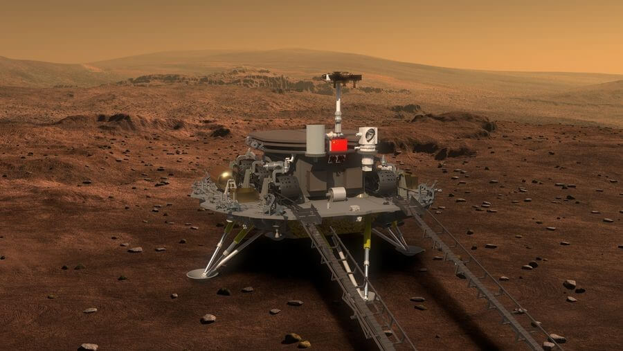 Logra China aterrizar vehículo en Marte