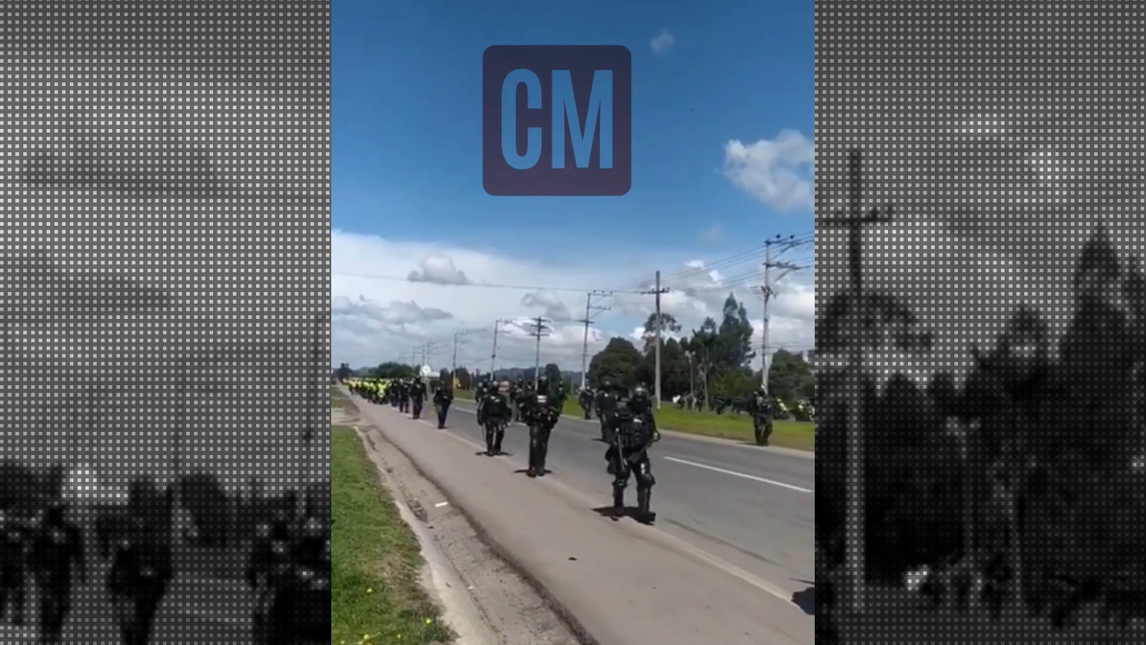 Policía de Colombia fuego indígenas