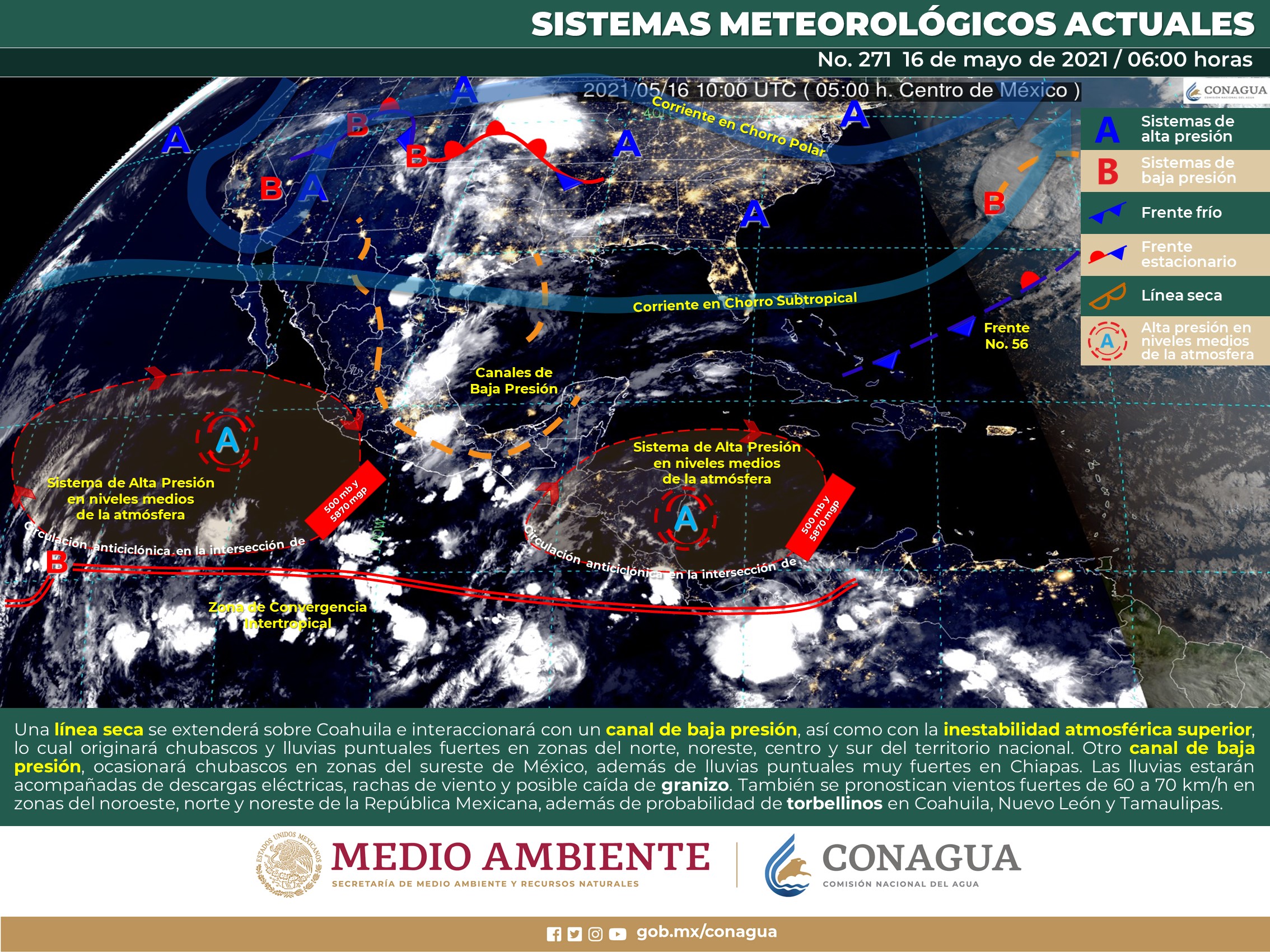 Reporte meteorológico para este domingo