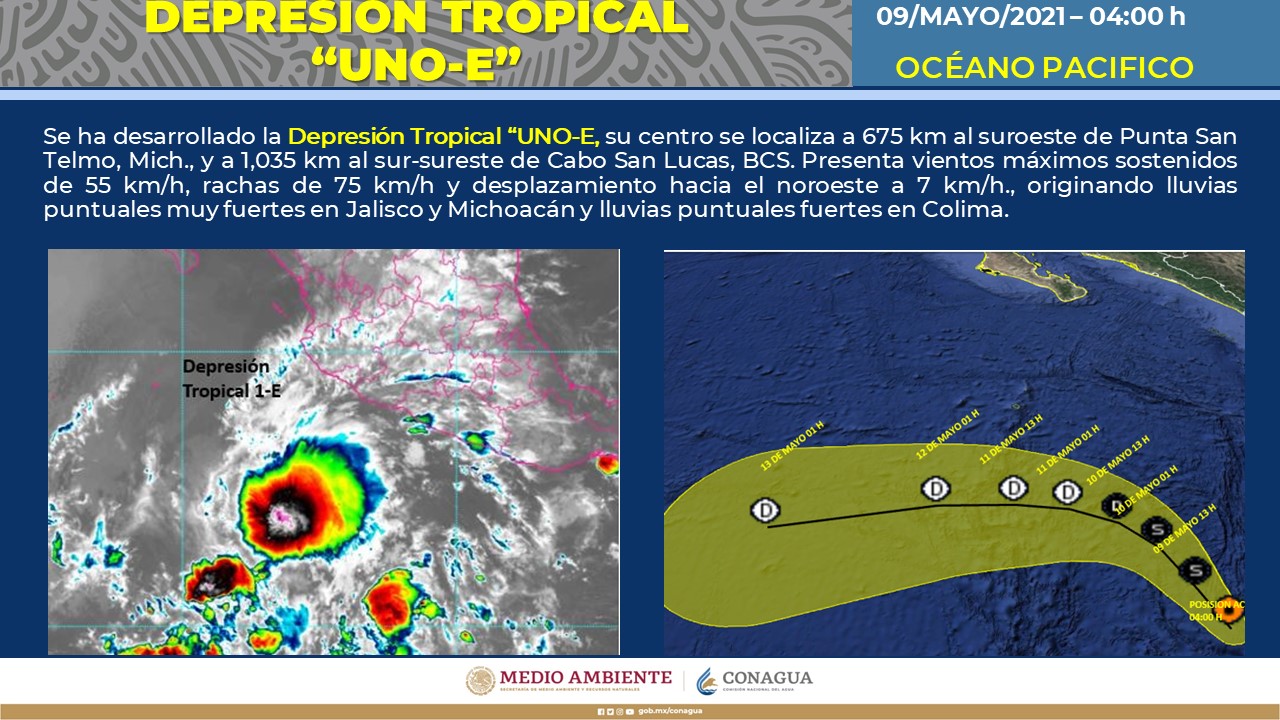 Surge primera depresión tropical de la temporada 2021