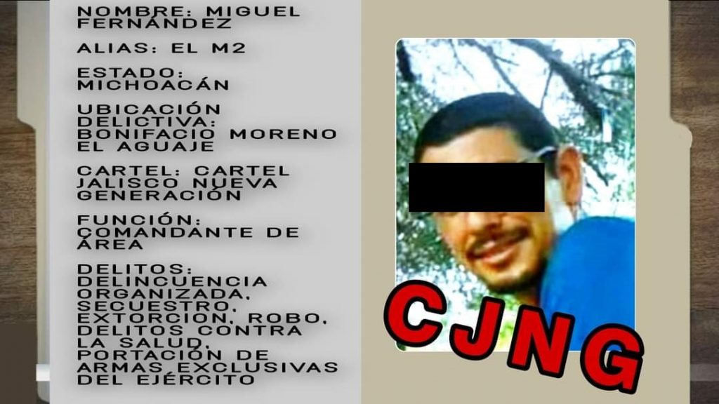 Revelan estructura CJNG Michoacán