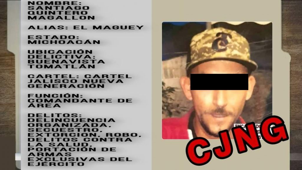 Revelan estructura CJNG Michoacán