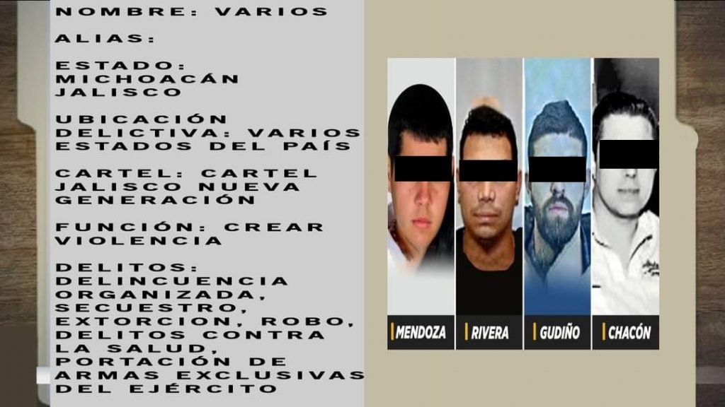 Revelan estructura CJNG Michoacán