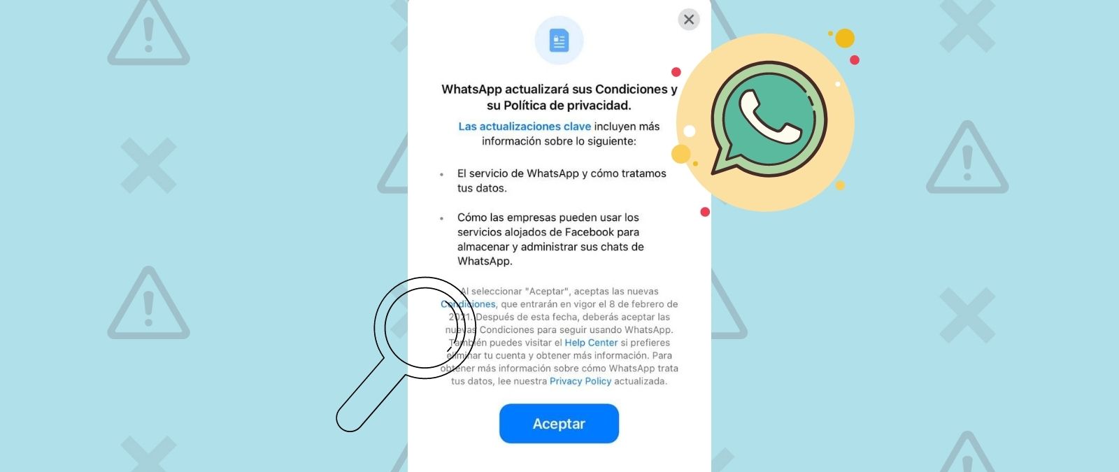 políticas de privacidad de WhatsApp