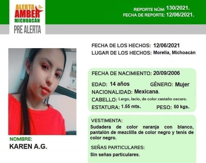 Activan Alerta Amber por Karen A.G.