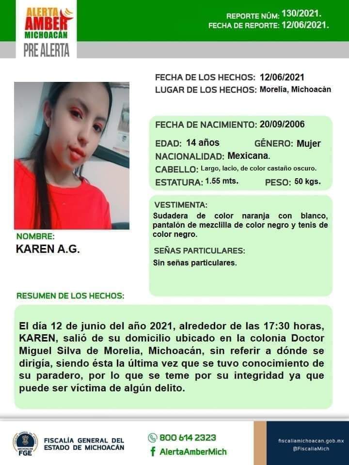 Activan Alerta Amber por Karen A.G.