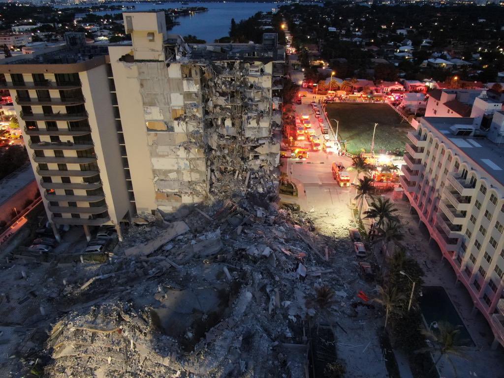 Asciende número de muertos por colapso de edificio en Miami