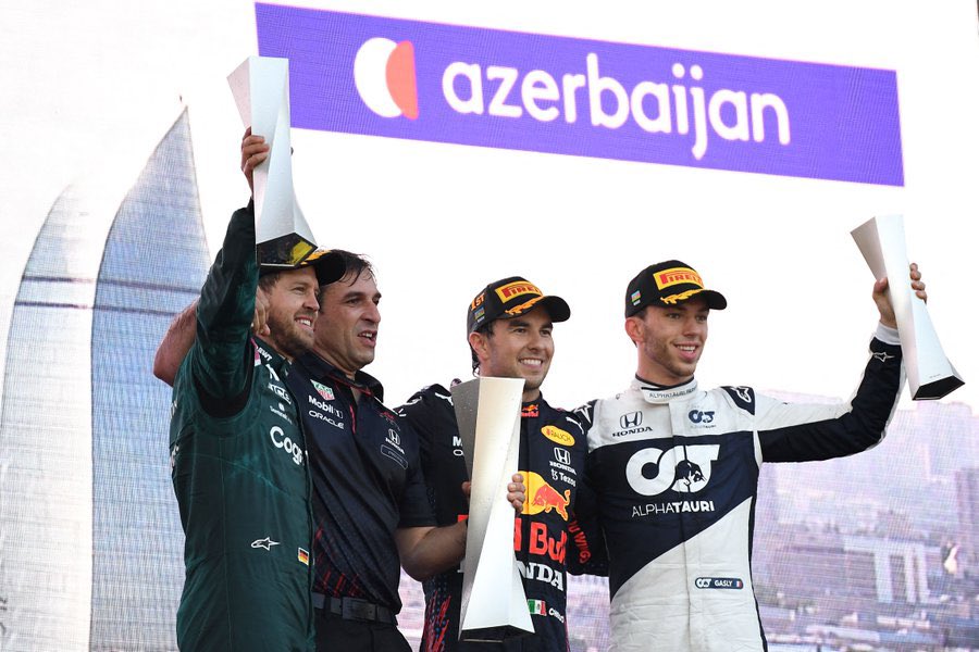 Checo Pérez gana Gran Premio de Azerbaiyán