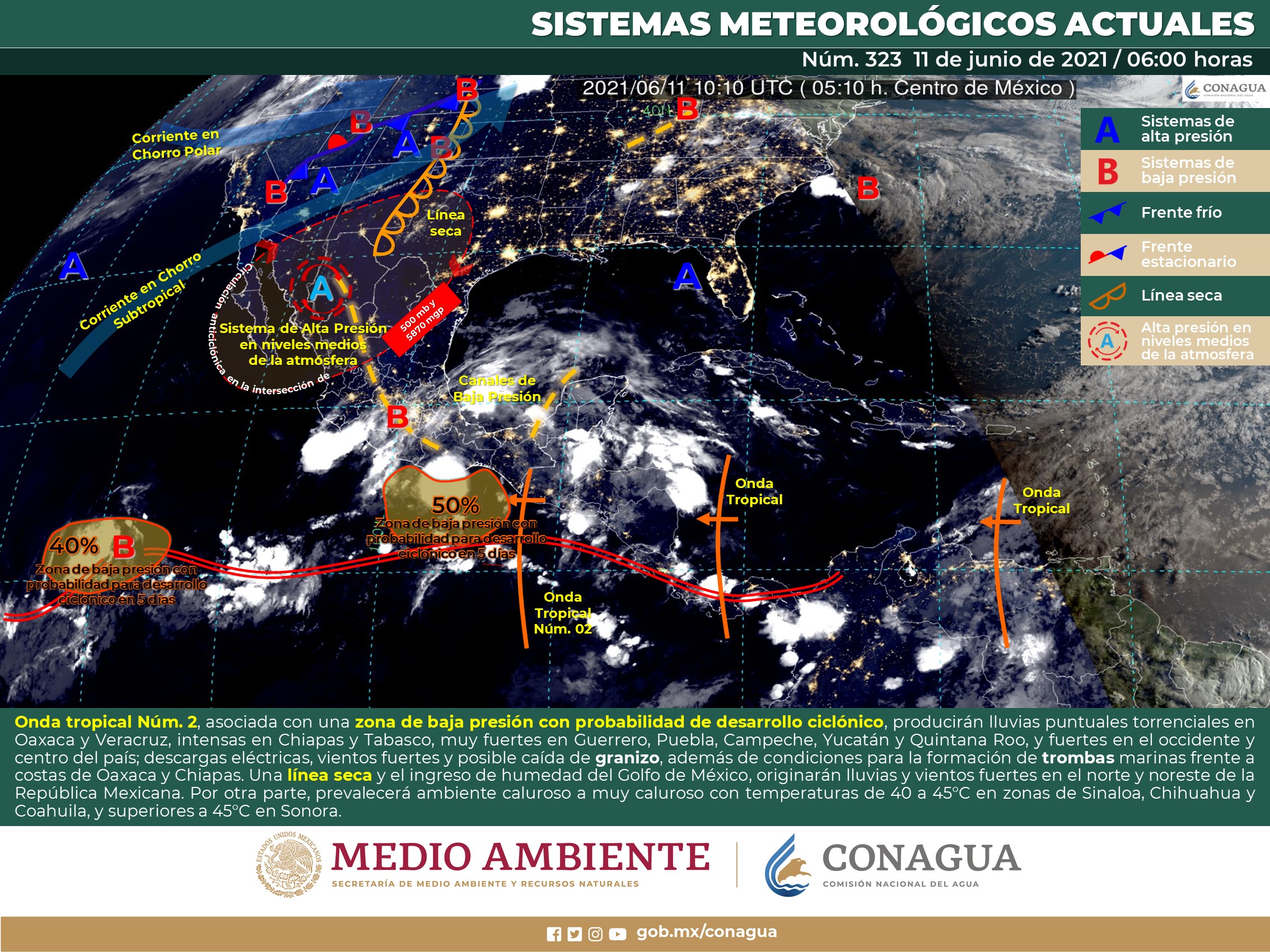 Clima general para este día viernes