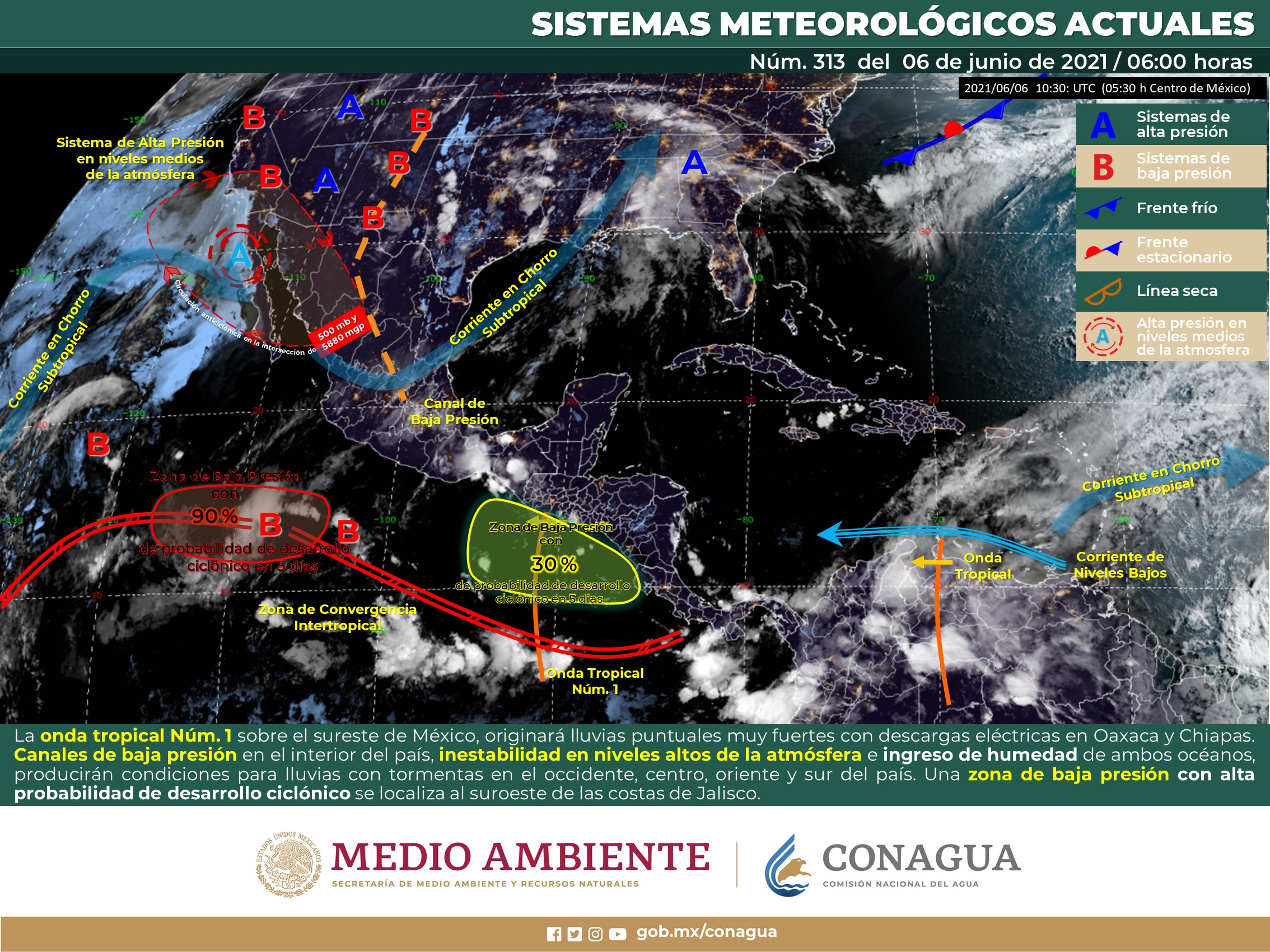 Clima para el día de hoy domingo