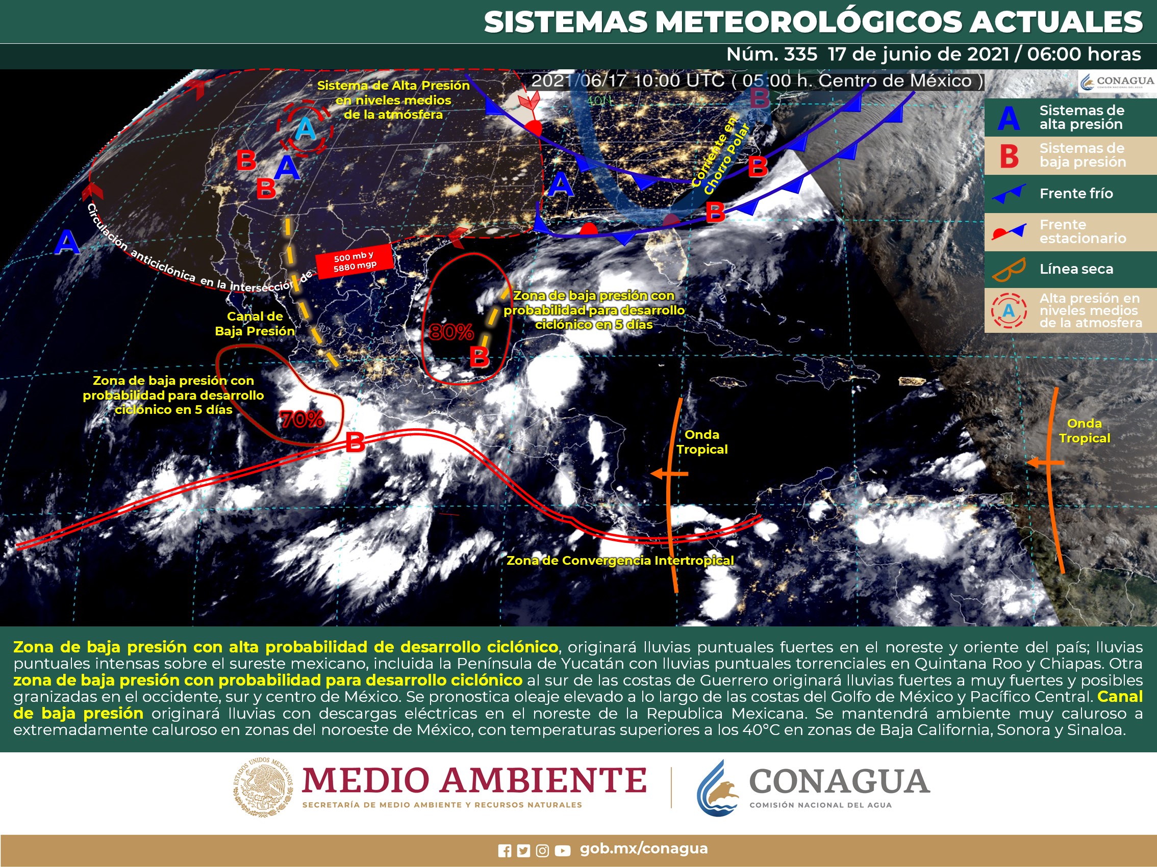 Meteorológico general del día de hoy jueves