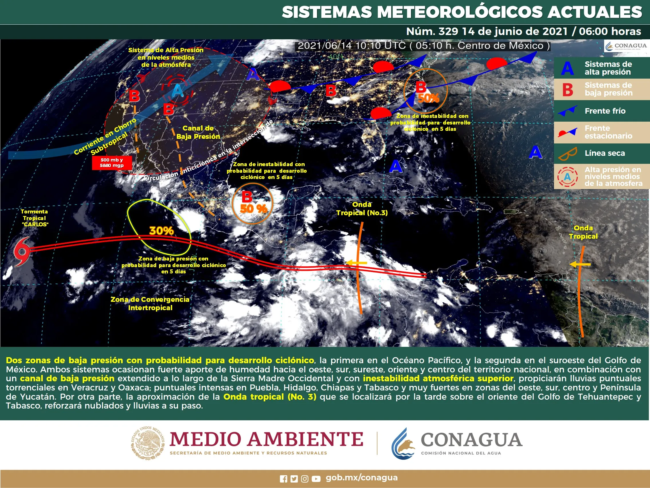 Pronóstico meteorológico general de hoy lunes