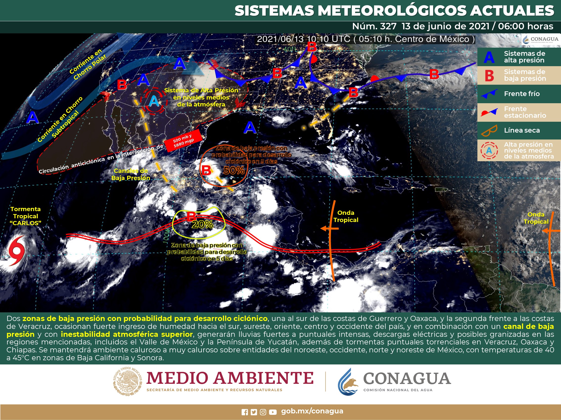 Pronóstico para hoy domingo del meteorológico