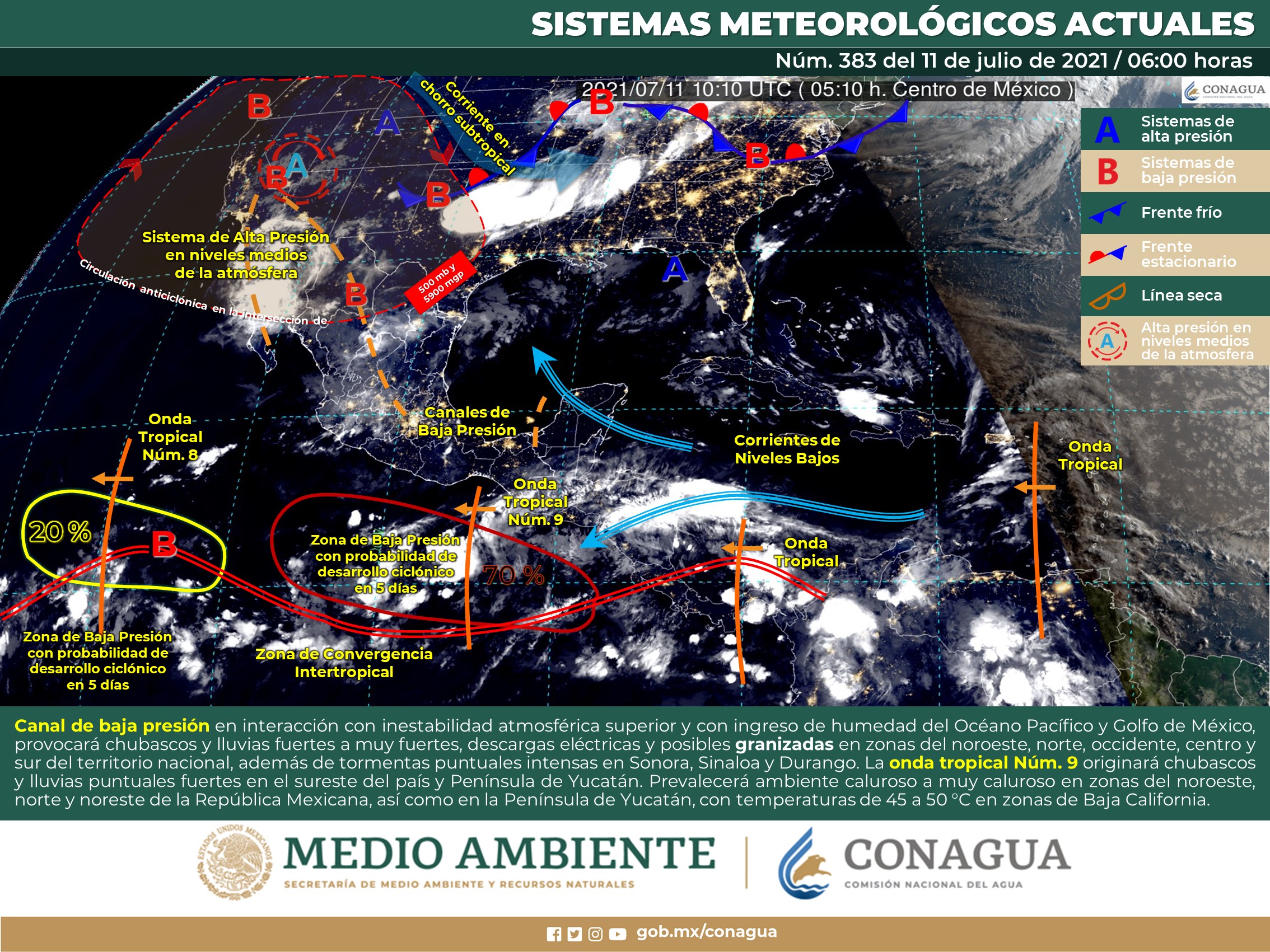 Pronóstico meteorológico de este día domingo