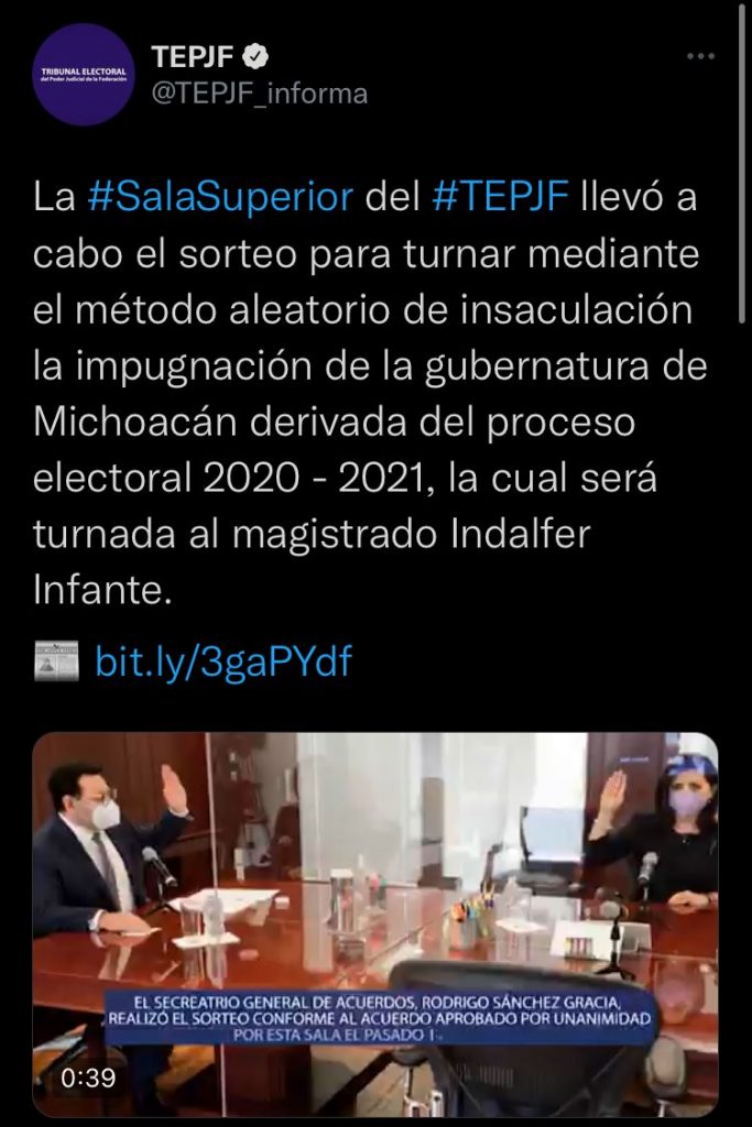 Impugnación elección Michoacán magistrado servil