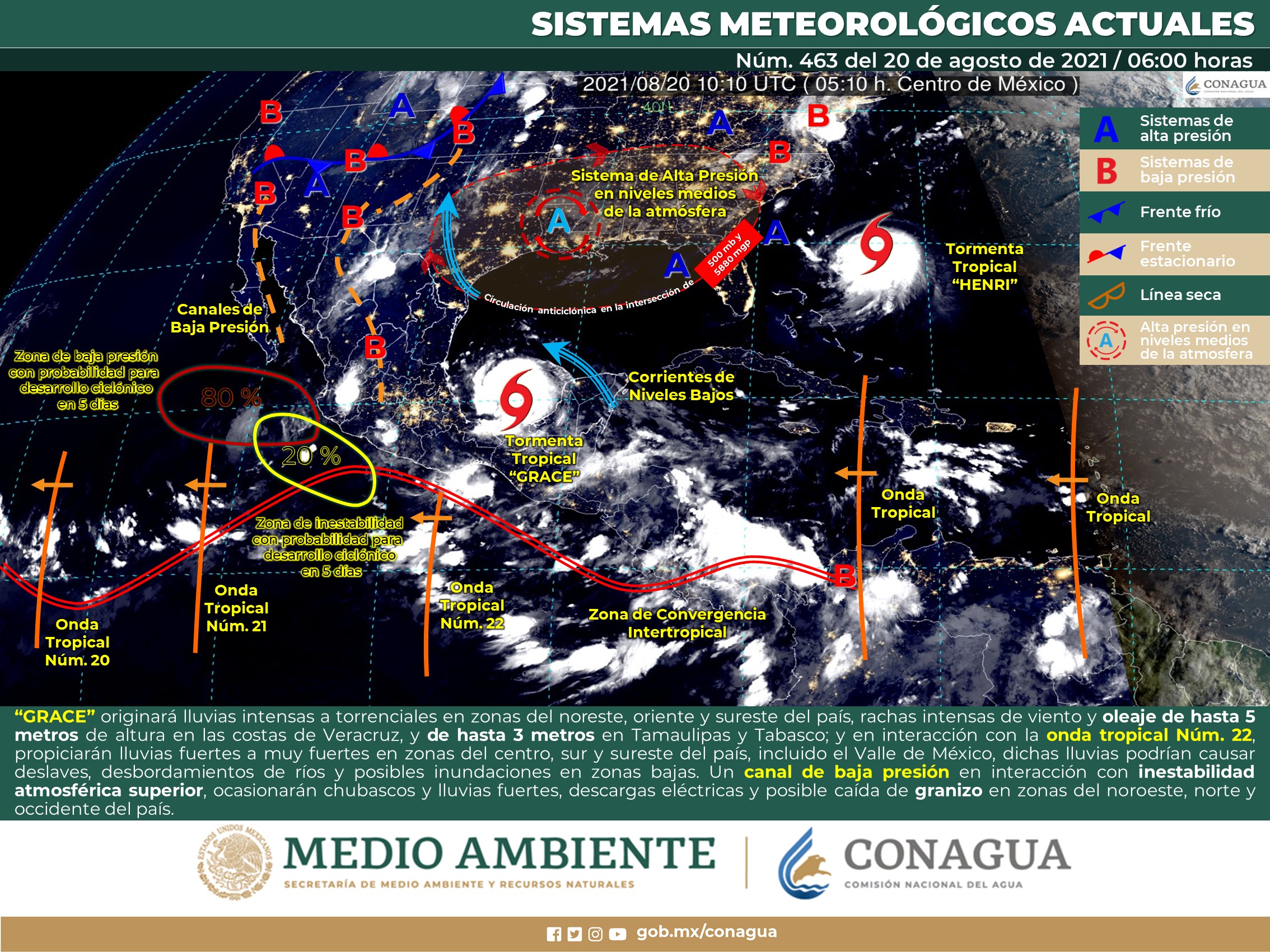 Pronóstico del meteorológico nacional para hoy viernes