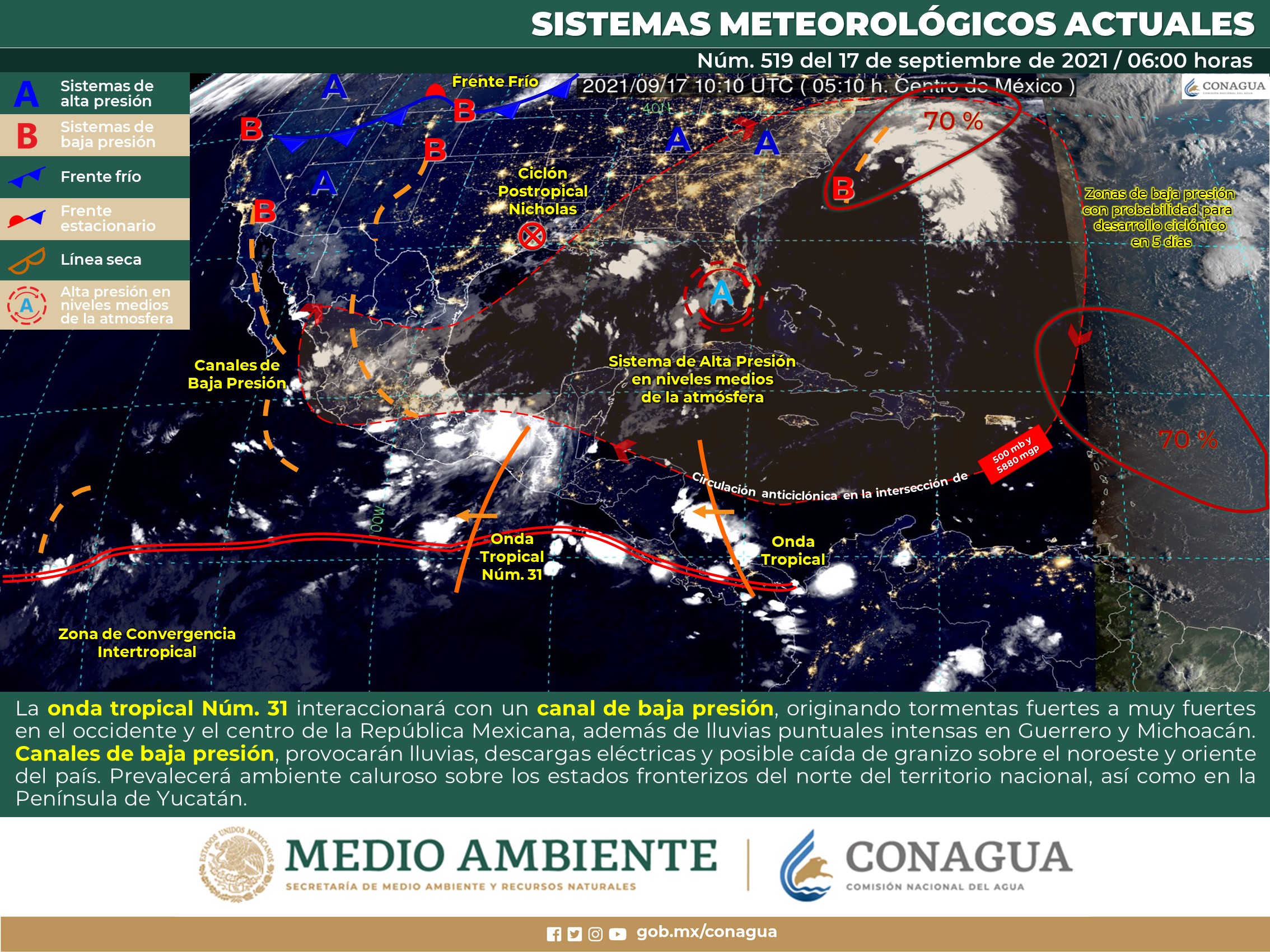 Pronóstico nacional del meteorológico