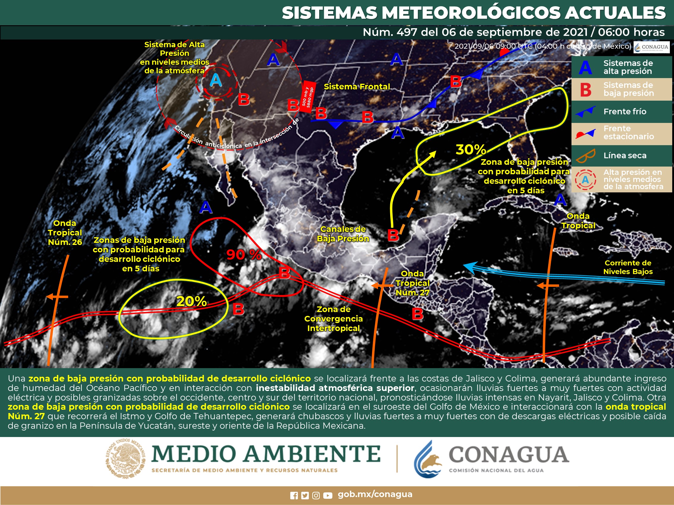 Reporte meteorológico de este lunes