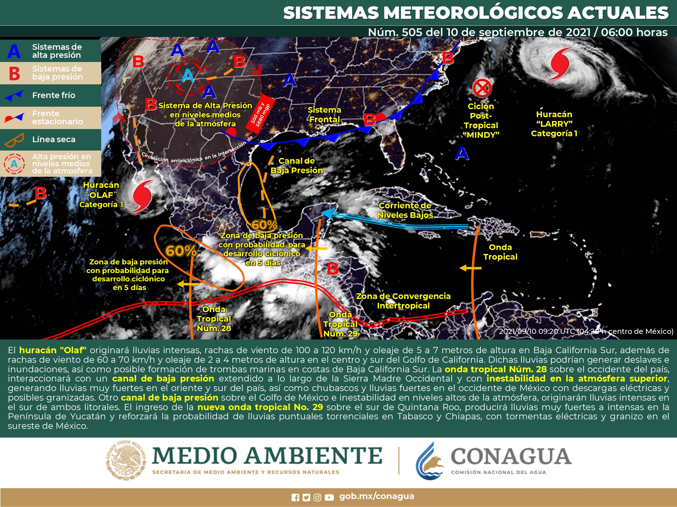 Reporte nacional del meteorológico